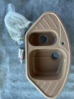 Новая! Склад №13, Мойка искус. Камень AquaGranitEx, М-14, Терракот (307), чаша универсально, 