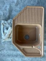 Новая! Склад №14, Мойка искус. Камень AquaGranitEx, М-10, Терракот (307), чаша универсально, 