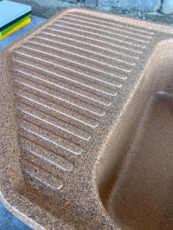 Новая! Склад №14, Мойка искус. Камень AquaGranitEx, М-10, Терракот (307), чаша универсально, 