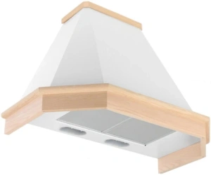 №32, Вытяжка ELIKOR КАМИН ГРАНЬ 90П-650-ПЗЛ 900 Металл, Бежевый дуб неокрашенный, Новый