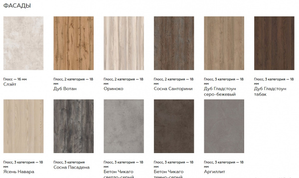 Кухонный гарнитур на заказ ГЛОСС