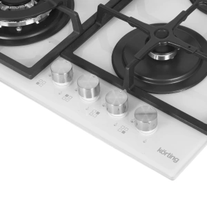 №24, Варочная панель Korting HGG 6734 CTW 600 Стекло, Бежевый, Новый