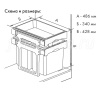 №15, Ведро для мусора Ekotech Tank 2  Пластик, Серый, Новый