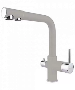 №55, Смеситель FLORENTINA FL-02 однорычажный с подводом питьевой воды  , ГРЕЙ, Новый