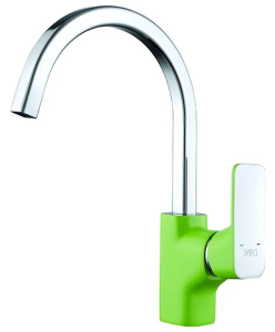 №29, Смеситель DK BERLIN HUMBOLDT DA1432412  , ЗЕЛЁНЫЙ + ХРОМ ГЛЯНЕЦ, Выставочный образец