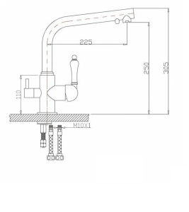 №53, Смеситель Zorg ZR 313 YF-33-BR  , Bronze бронза, Новый