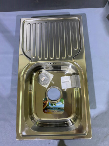 №19, Мойка врезная нержавейка LAGUNA D7642P 760х420 800 Металл, глянец полировка, Уценка