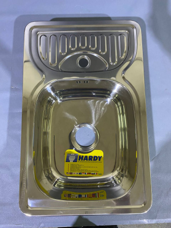 №24, Мойка врезная нержавейка HARDY LAGUNA-305A 660х420 700 Металл, глянец полировка, Уценка