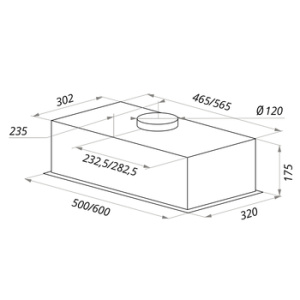 №25, Вытяжка Maunfeld CROSBY PUSH (inox 60) 600 Металл, Нержавейка, Новый для каркаса глубиной 320мм