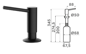 №7 Дозатор Omoikiri OM-02-GB арт. 4995026