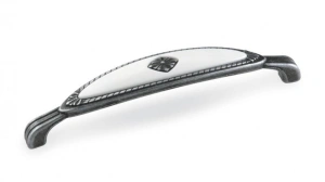 №41, Ручка мебельная noNAME Ручка-скоба FS-138 128 старое олово.белый, в наличии -  35 шт 128 Металл, , Новый