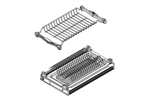 №40 Посудосушитель с рамой в шкаф на 700 хром 701-70GP-16