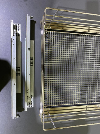 №59, Vauth-Sagel 90000959 SUB Basket Saphir на направляющих BLUM, 600 мм, хром + КРЕПЛЕНИЕ к фасаду