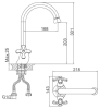 №20, Смеситель DK D&K DA-1412401  , Chrome, Новый