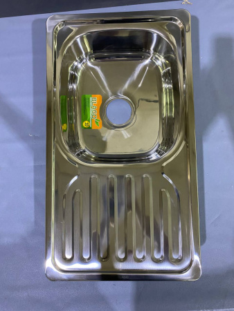№9, Мойка врезная нержавейка BLAGO Original TRIZA 760х420 800 Металл, глянец полировка, Новый