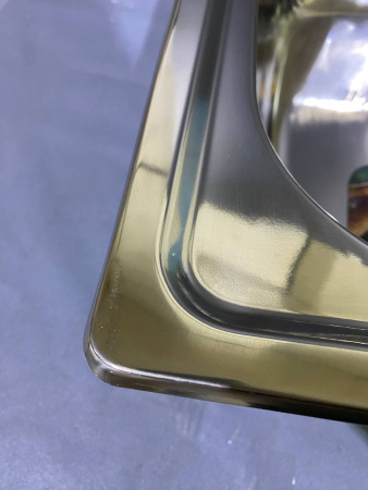 №19, Мойка врезная нержавейка LAGUNA D7642P 760х420 800 Металл, глянец полировка, Уценка