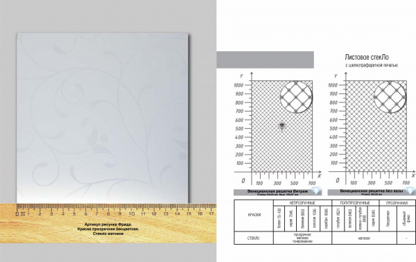 ЛИСТОВОЕ СТЕКЛО С ШЕЛКОГРАФИЕЙ