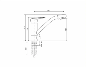 №5, Смеситель Ecostone ES-05  , цвет - 331, белый, Новый