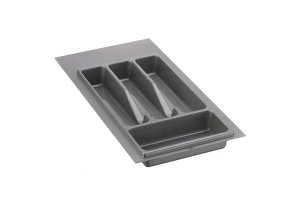 №53, Лоток для СП Ёмкость Volpato для столовых приборов в ящик 30 серый, НЕ ПОДРЕЗНОЙ  Пластик, серый, Новый