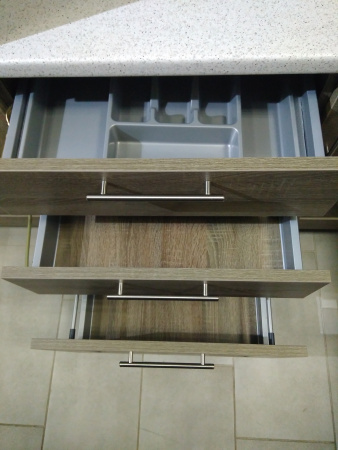 Кухонный гарнитур на заказ Шервуд (Дуб сонома темный) Е